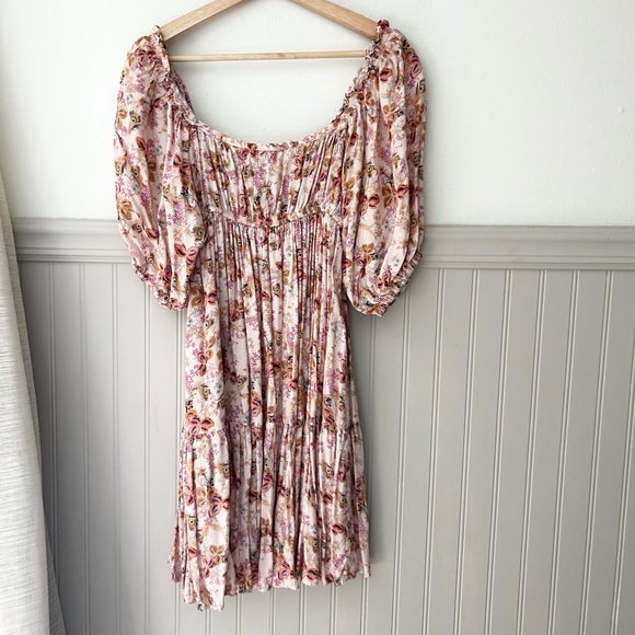 ByTimo Floral Babydoll Mini Dress Small Feather Print - Picture 7 of 7